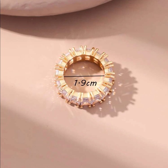 Cubic Zirconia 14 Karat Eternity Ring - Picture 6 of 6